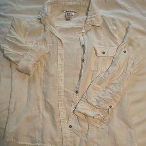 White Linen Button Up